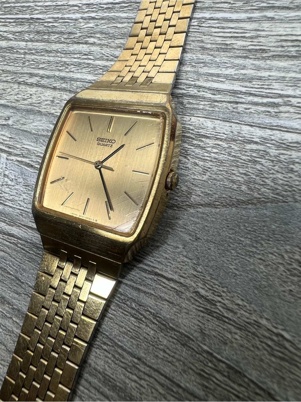 Seiko Gold Tone Rectangular Bracelet Watch - Picture 3 of 7